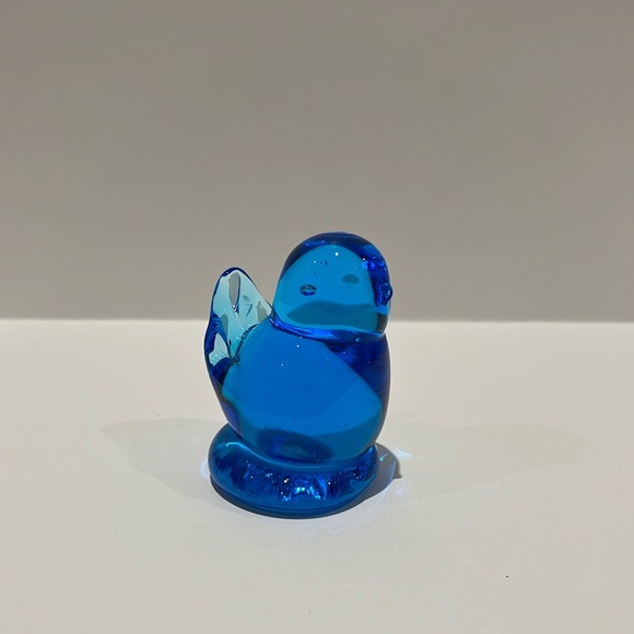 Bluebirds Of Happiness Vintage Glass Figurine Handmade Leo Ward 1991 - Picture 3 of 10